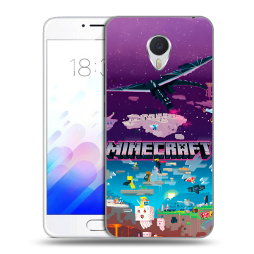 Пластиковый чехол на Meizu M3E с принтом Майнкрафт Minecraft