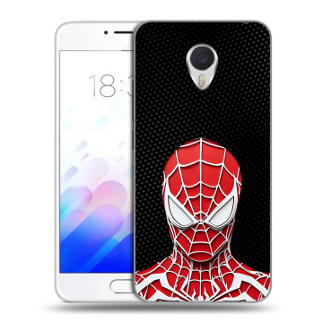 Пластиковый чехол на Meizu M3E с принтом человек паук spiderman