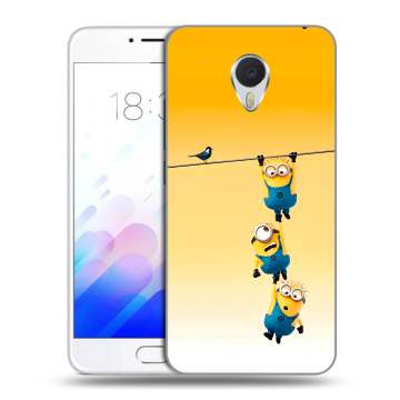 Пластиковый чехол на Meizu M3E с принтом Миньоны