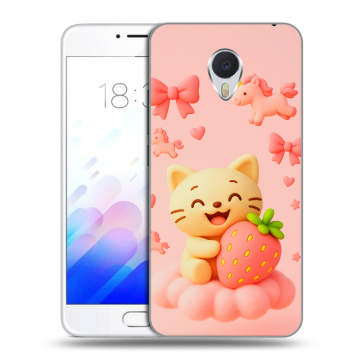 Пластиковый чехол на Meizu M3E с принтом для девочек