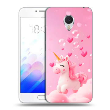 Пластиковый чехол на Meizu M3E с принтом Единорог Пластиковый чехол на Meizu M3E с принтом Единорог