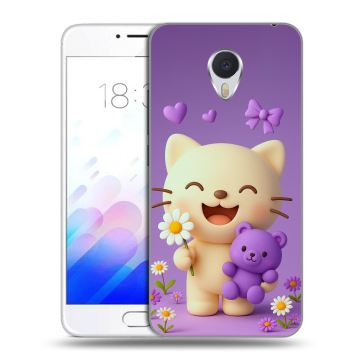 Пластиковый чехол на Meizu M3E с принтом для девочек
