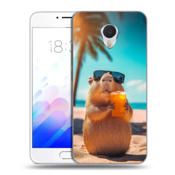 Пластиковый чехол на Meizu M3E с принтом Капибара Пластиковый чехол на Meizu M3E с принтом Капибара