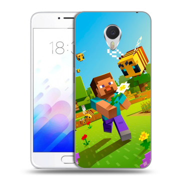 Пластиковый чехол на Meizu M3E с принтом Майнкрафт Minecraft Пластиковый чехол на Meizu M3E с принтом Майнкрафт Minecraft