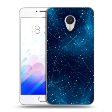 Пластиковый чехол на Meizu M3E с принтом Космос звезды