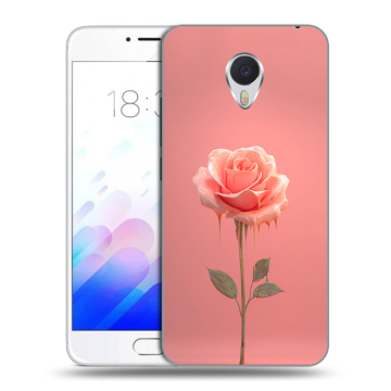 Пластиковый чехол на Meizu M3E с принтом Розовая роза