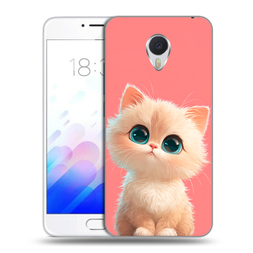 Пластиковый чехол на Meizu M3E с принтом Розовый котенок