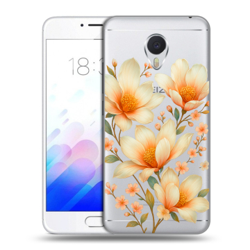 Пластиковый чехол на Meizu M3E с принтом Цветы