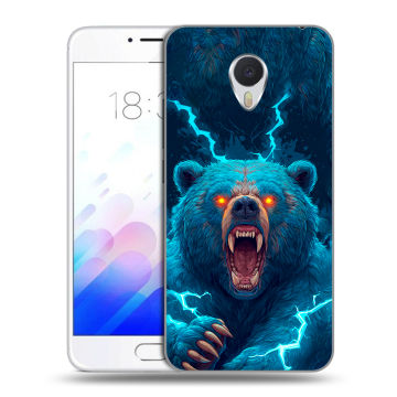 Пластиковый чехол на Meizu M3E с принтом Медведь