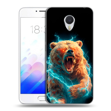 Пластиковый чехол на Meizu M3E с принтом Медведь