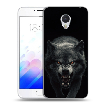 Пластиковый чехол на Meizu M3E с принтом Волк