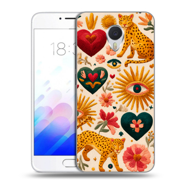 Пластиковый чехол на Meizu M3E с принтом Модный принт