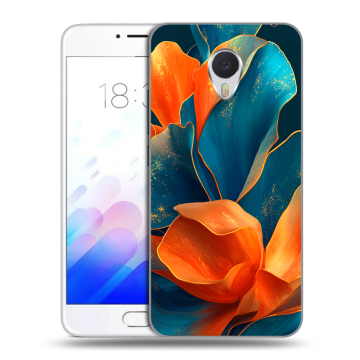 Пластиковый чехол на Meizu M3E с принтом Цветы
