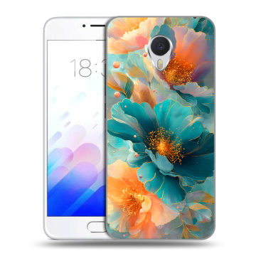 Пластиковый чехол на Meizu M3E с принтом Цветы