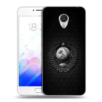 Пластиковый чехол на Meizu M3E с принтом Герб Флаг СССР Пластиковый чехол на Meizu M3E с принтом Герб Флаг СССР