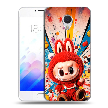 Пластиковый чехол на Meizu M3E с принтом Labubu Лабубу