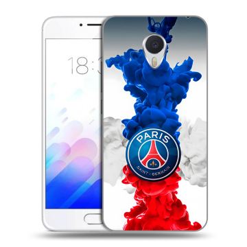 Пластиковый чехол на Meizu M3E с принтом PSG ПСЖ Пластиковый чехол на Meizu M3E с принтом PSG ПСЖ