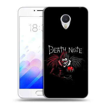 Пластиковый чехол на Meizu M3E с принтом Death note Тетрадь смерти