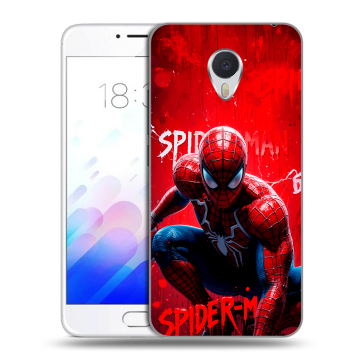 Пластиковый чехол на Meizu M3E с принтом Spiderman Человек паук Пластиковый чехол на Meizu M3E с принтом Spiderman Человек паук