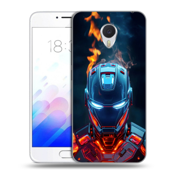 Пластиковый чехол на Meizu M3E с принтом IronMan Железный человек