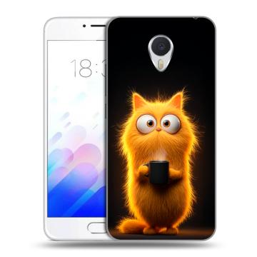 Пластиковый чехол на Meizu M3E с принтом Смешной кот