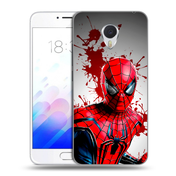 Пластиковый чехол на Meizu M3E с принтом Spiderman Человек паук