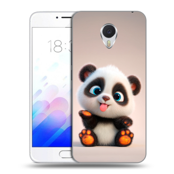 Пластиковый чехол на Meizu M3E с принтом милая панда