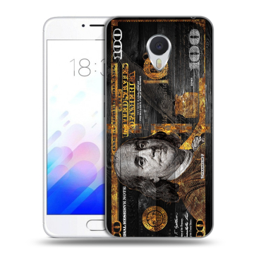 Пластиковый чехол на Meizu M3E с принтом Доллар деньги