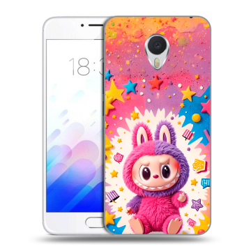 Пластиковый чехол на Meizu M3E с принтом Labubu Лабубу
