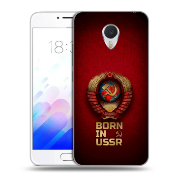 Пластиковый чехол на Meizu M3E с принтом Флаг Герб СССР Пластиковый чехол на Meizu M3E с принтом Флаг Герб СССР