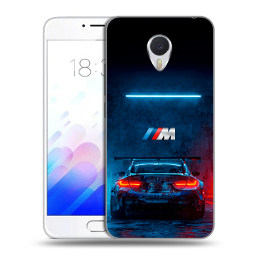 Пластиковый чехол на Meizu M3E с принтом BMW БМВ