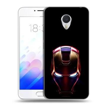 Пластиковый чехол на Meizu M3E с принтом IronMan Железный человек