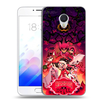 Пластиковый чехол на Meizu M3E с принтом Hazbin Hotel Отель Хазбин