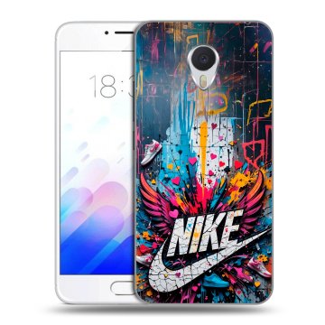 Пластиковый чехол на Meizu M3E с принтом Nike Найк