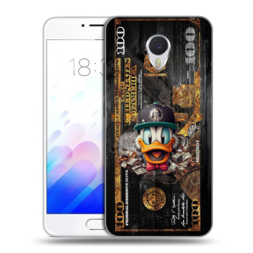 Пластиковый чехол на Meizu M3E с принтом Дональд Дак Доллар
