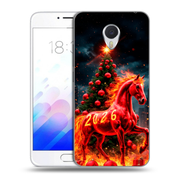 Пластиковый чехол на Meizu M3E с принтом Новый год Пластиковый чехол на Meizu M3E с принтом Новый год