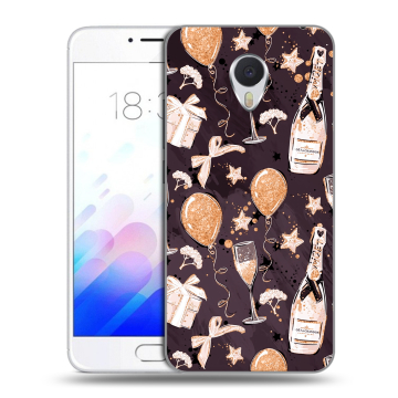 Пластиковый чехол на Meizu M3E с принтом Новый год Пластиковый чехол на Meizu M3E с принтом Новый год