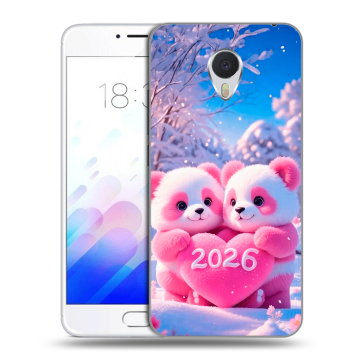 Пластиковый чехол на Meizu M3E с принтом Новый год
