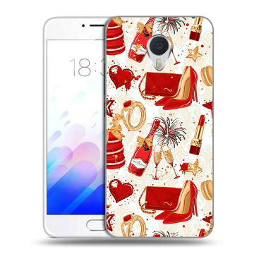Пластиковый чехол на Meizu M3E с принтом Новый год