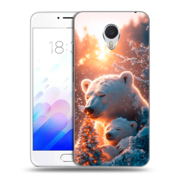 Пластиковый чехол на Meizu M3E с принтом Новый год