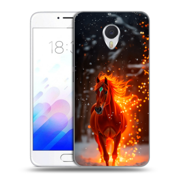 Пластиковый чехол на Meizu M3E с принтом Новый год