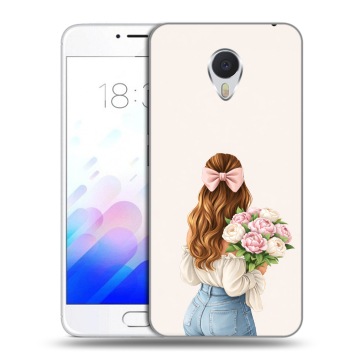 Пластиковый чехол на Meizu M3E с принтом женский