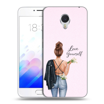 Пластиковый чехол на Meizu M3E с принтом женский