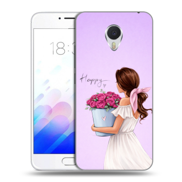 Пластиковый чехол на Meizu M3E с принтом женский