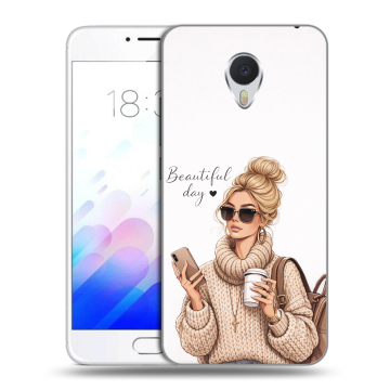 Пластиковый чехол на Meizu M3E с принтом женский
