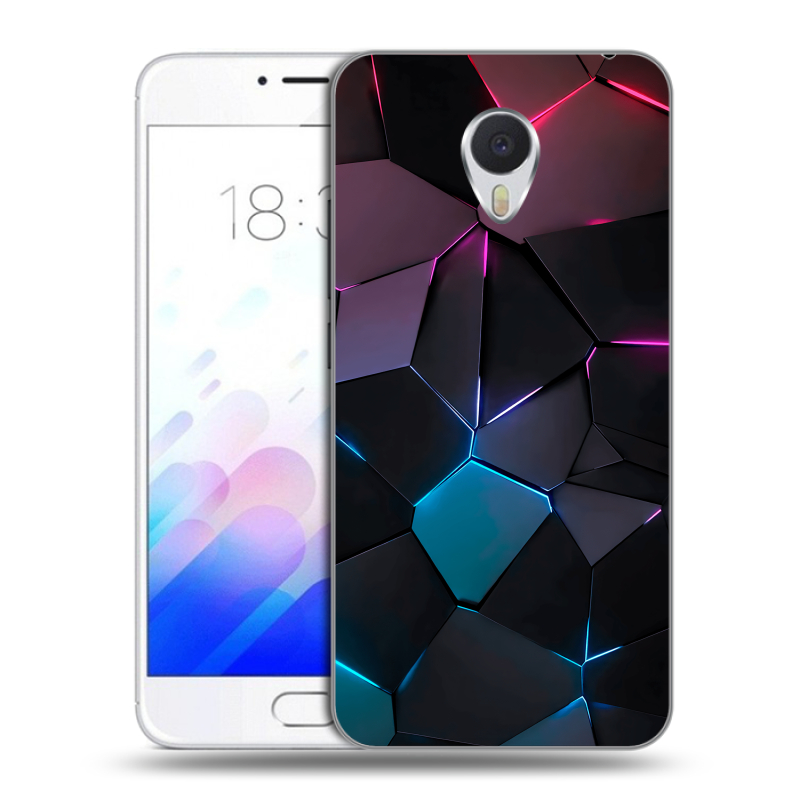 Пластиковый чехол на Meizu M3E с принтом Геометрия неона Пластиковый чехол на Meizu M3E с принтом Геометрия неона