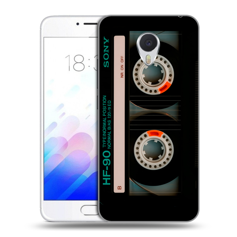 Пластиковый чехол на Meizu M3E с принтом Кассета Пластиковый чехол на Meizu M3E с принтом Кассета