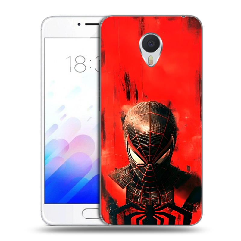 Пластиковый чехол на Meizu M3E с принтом человек паук spiderman Пластиковый чехол на Meizu M3E с принтом человек паук spiderman