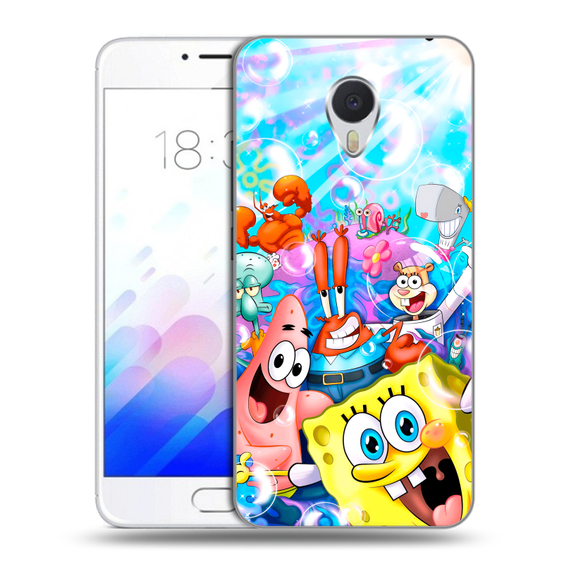 Пластиковый чехол на Meizu M3E с принтом спанчбоб спанч боб Пластиковый чехол на Meizu M3E с принтом спанчбоб спанч боб