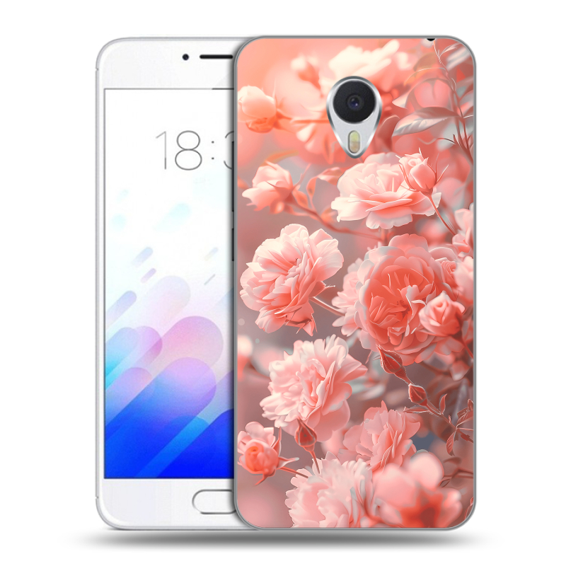 Пластиковый чехол на Meizu M3E с принтом Розы цветы Пластиковый чехол на Meizu M3E с принтом Розы цветы